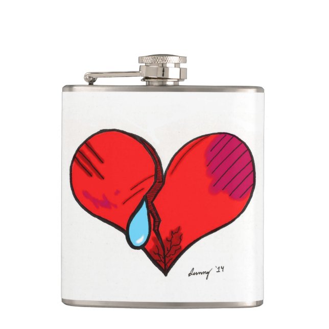 Broken Heart Flask (Front)