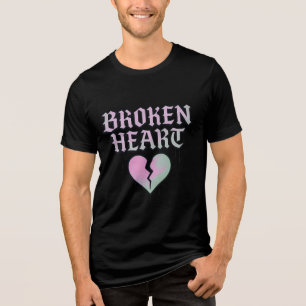 BROKEN HEART – Gothic Graffiti Art Tri-Blend Shirt
