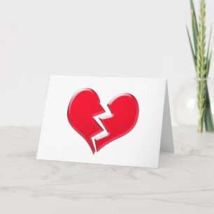 Broken heart holiday card