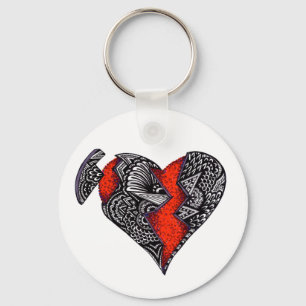 Broken Heart Keychain