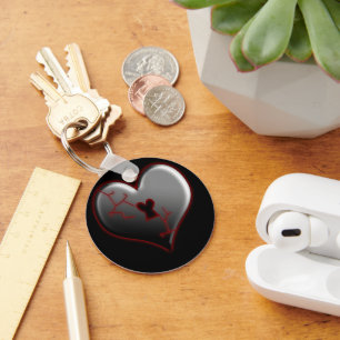 Broken Heart Keychain