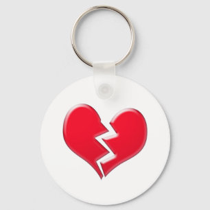 Broken heart keychain