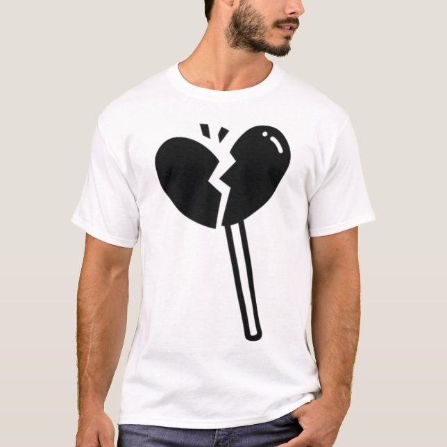Broken Heart Lollipop Candy T-Shirt (Front)