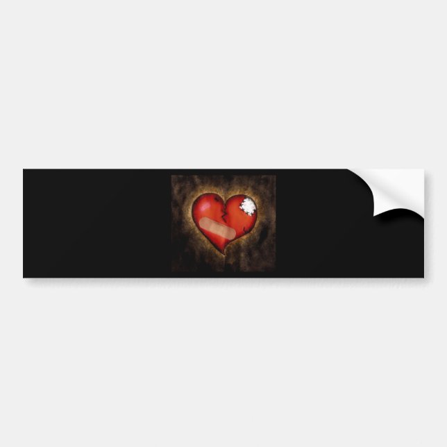 Broken Heart/Mending Heart-bumper sticker (Front)