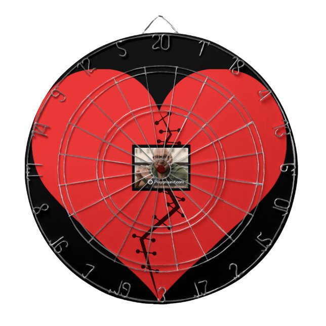 Broken Heart photo personalization divorce gift Dartboard (Front)