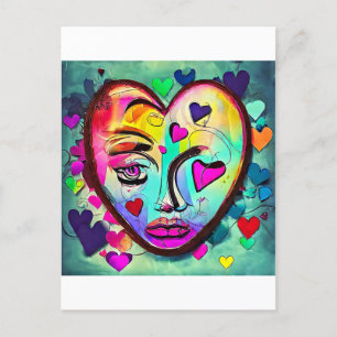 broken heart postcard