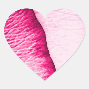 Broken Heart Rose Petal Pattern Heart Sticker