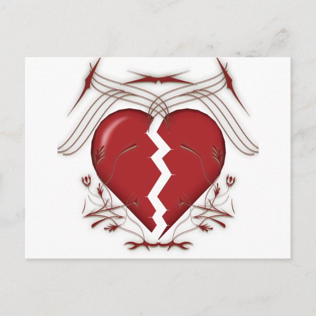 Broken Heart & Tribal Graphics: Postcard (Front)