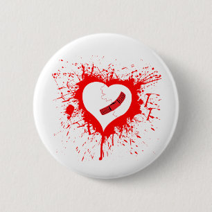 Broken Hearted...again - Emo Alternative Grunge 2 Inch Round Button