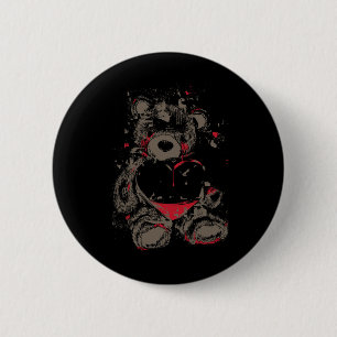 Broken Hearted Bear Costume Cool Easy Halloween Gi 2 Inch Round Button