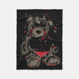 Broken Hearted Bear Costume Cool Easy Halloween Gi Fleece Blanket