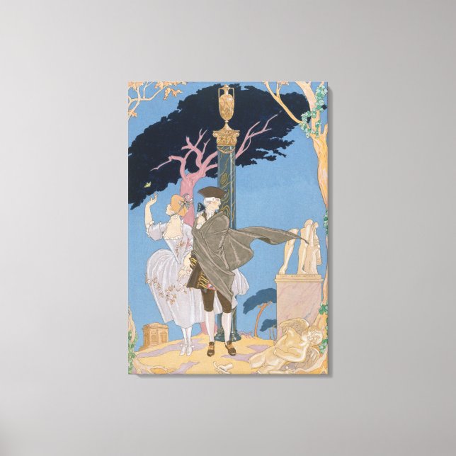 Broken Hearts, Broken Statues, illustration for 'F Canvas Print (Front)