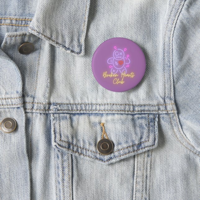 Broken Hearts Club  2 Inch Round Button (In Situ)