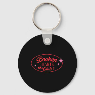 Broken Hearts Club Valentine Retro Alternative Sty Keychain