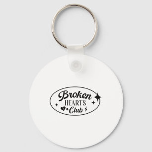 Broken Hearts Club Valentine Retro Alternative Sty Keychain
