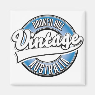 Broken Hill australia vintage style logo. Magnet