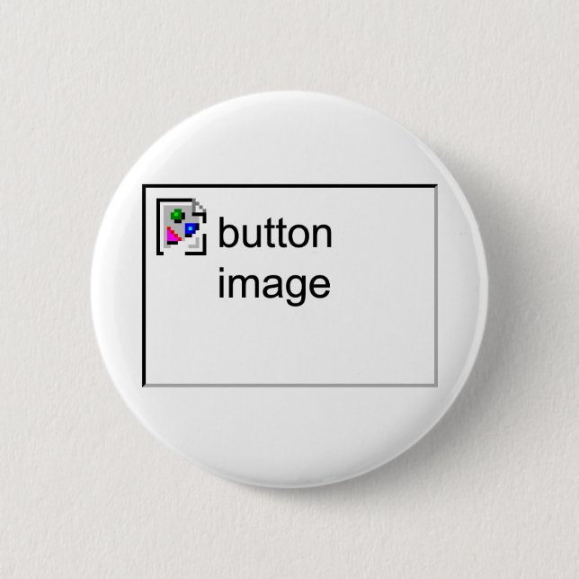 Broken Image 2 Inch Round Button (Front)