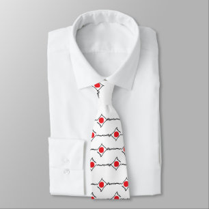 "Broken Kite White" Tie