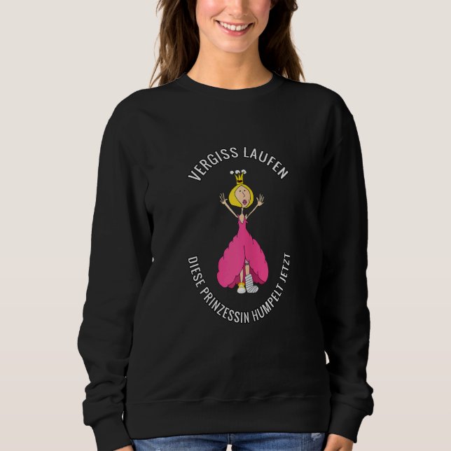 Broken Leg Foot Ankle Running Jogging Bouncing Sweatshirt (Front)