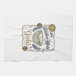 Broken Made Gold Jesus Kintsugi Broken Pottery Chr Kitchen Towel