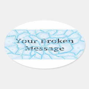 Broken Message Oval Sticker