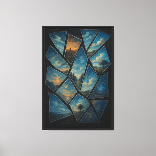 Broken Mirror Illusion Canvas Print (Front)