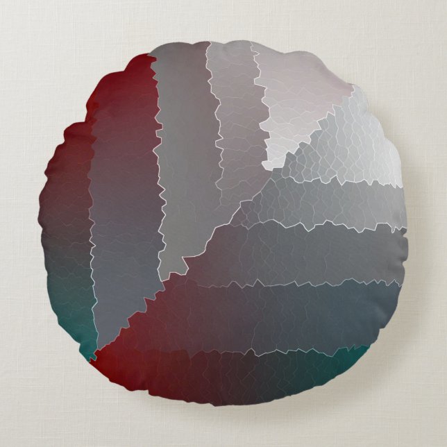 Broken mosaic round pillow (Front)