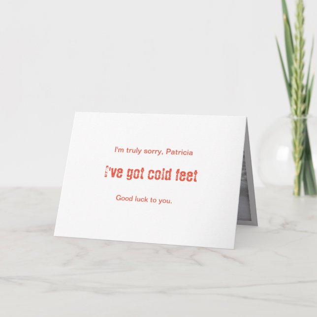 Broken occasion engagement wedding card (Front)