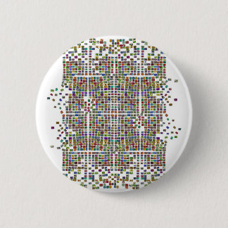 broken pattern 3 bade 2 inch round button
