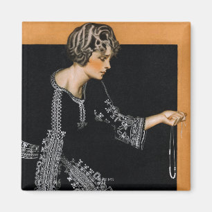 Broken Pearl Necklace Magnet