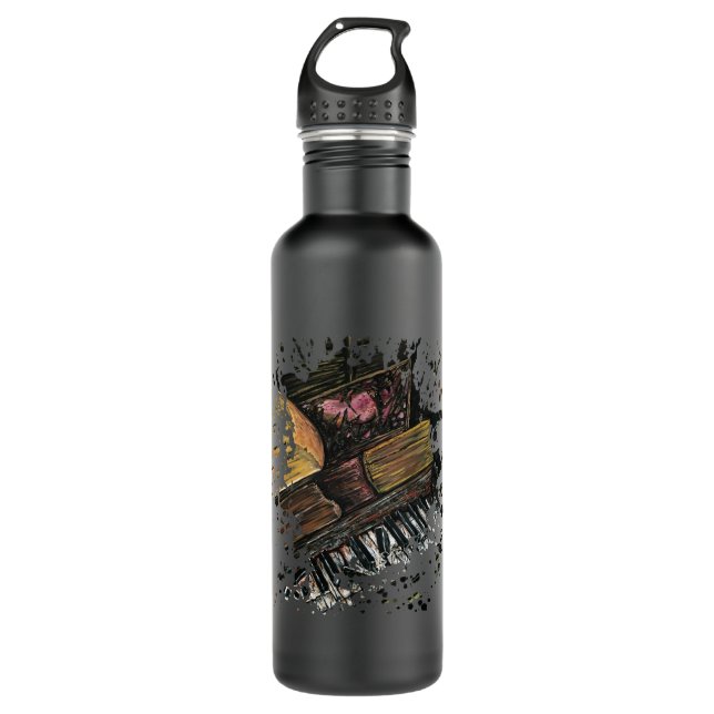 Broken Piano 710 Ml Water Bottle (Front)