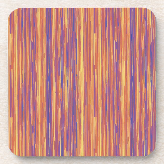 Broken Purple Pink and Yellow Lines Coaster (Front)