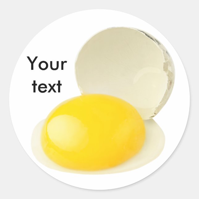 Broken quail egg classic round sticker (Front)