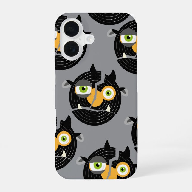 broken record troll iPhone 16 case (Back)