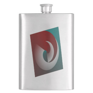 Broken shell hip flask