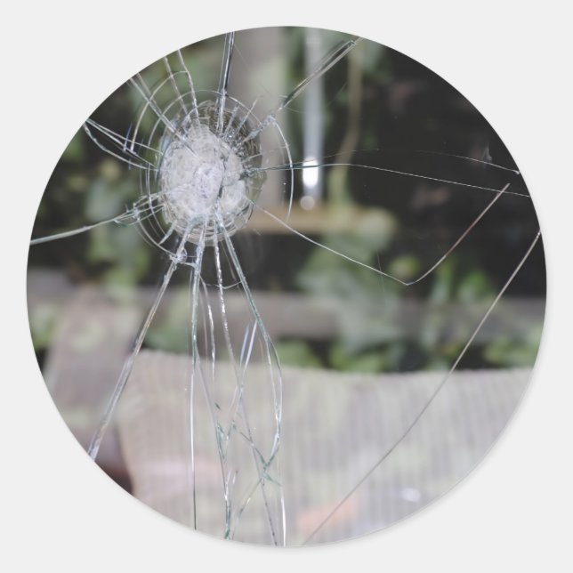 Broken show-window classic round sticker (Front)