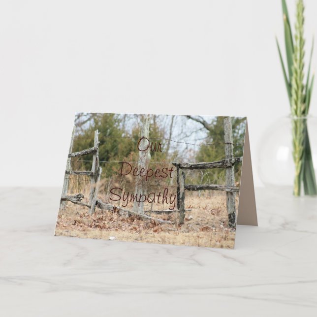 Broken Split Rail Fence- customize any occasion Card (Front)