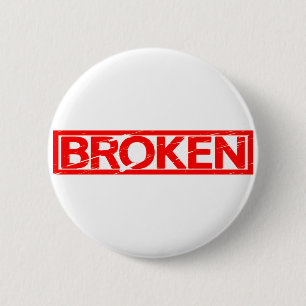Broken Stamp 2 Inch Round Button