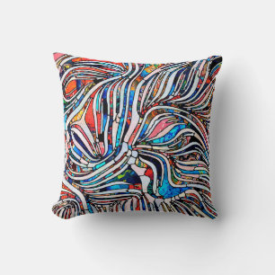 Broken Textures. Unity of Stained Glass series. Ab Throw Pillow