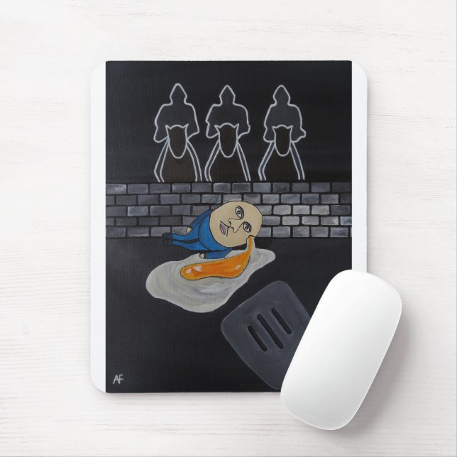 Broken Then Fried Painting by Alfred Fox Mouse Pad (With Mouse)