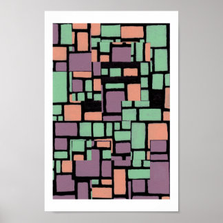 Broken Tiles Poster w/ Border