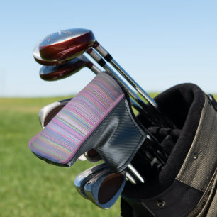 Broken TV screen Rainbow stripe Golf Head Cover