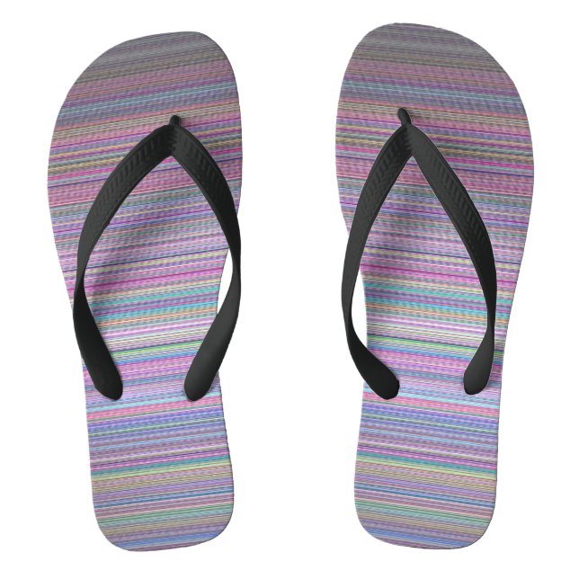 Broken TV Screen Test Pattern Flip Flops (Footbed)
