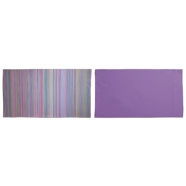 Broken TV Screen Test Pattern Reversible Pillowcase (Front-Set)