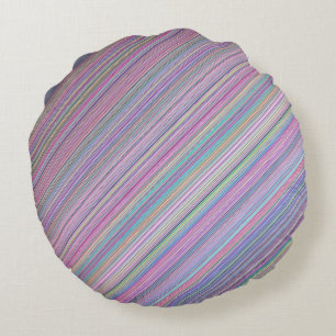 Broken TV Screen Test Pattern Reversible Round Pillow