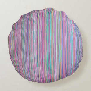 Broken TV Screen Test Pattern Round Pillow