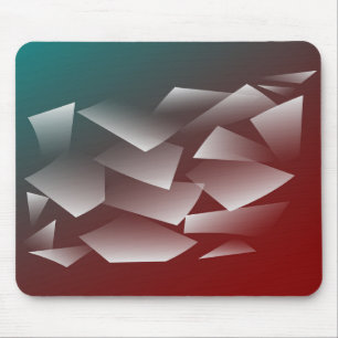 broken white on teal burgundy mouse pad