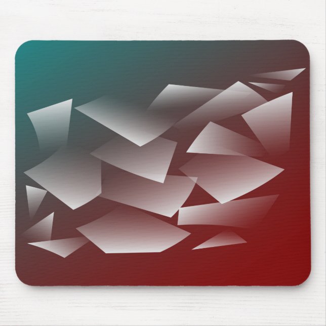 broken white on teal burgundy mouse pad (Front)