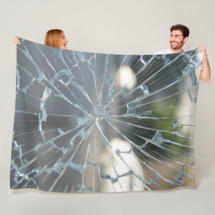 broken window fleece blanket
