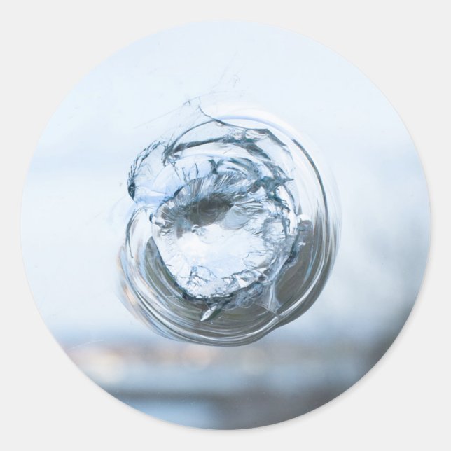 Broken windows classic round sticker (Front)